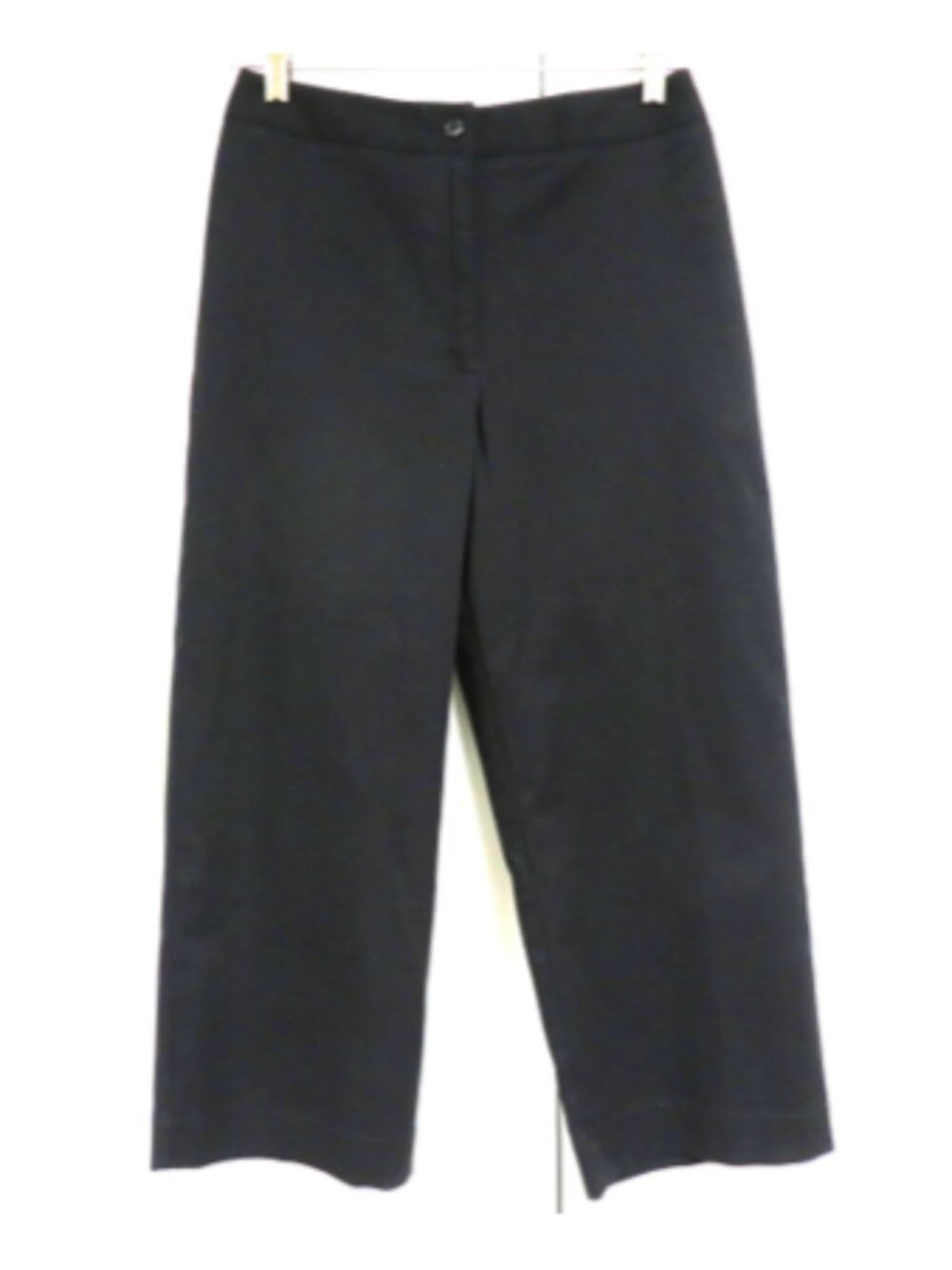 Coldwater Creek Stretch Twill Crop Black Solid 10P